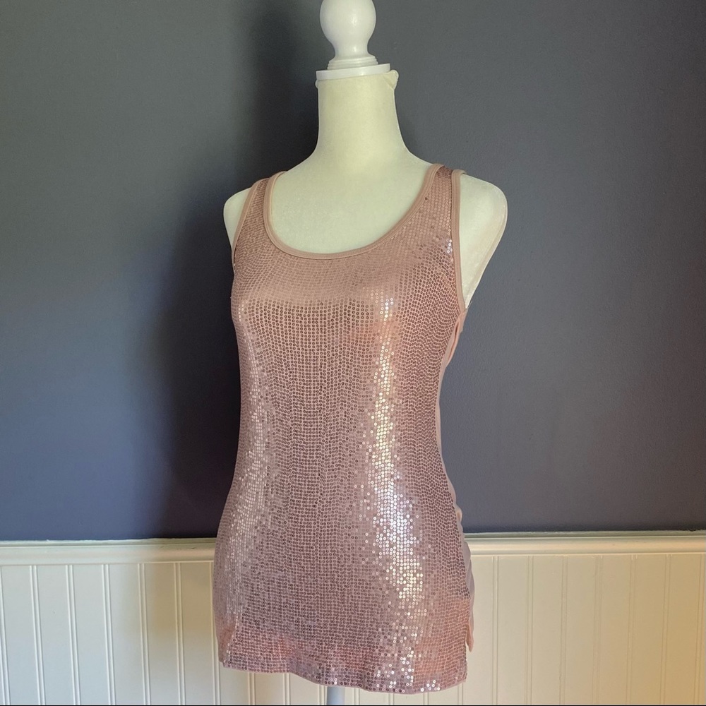 Maurices rose gold sequin tank